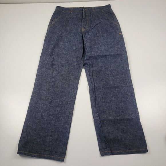Vintage Y2K Ecko Untld Jeans Mens 34x30 Baggy Wide Leg Grunge Jnco Style Hip Hop - Picture 3 of 11